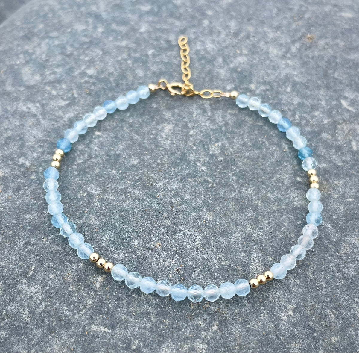 Marea Aquamarine Bracelet – Gold Filled image 4