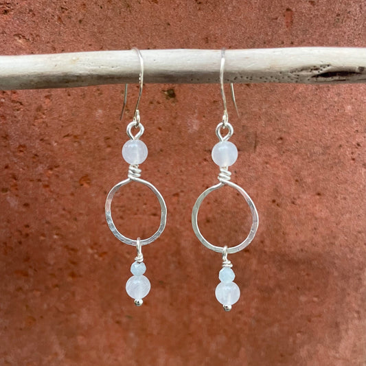 Stillwater Moonstone & Aquamarine Earrings image 0