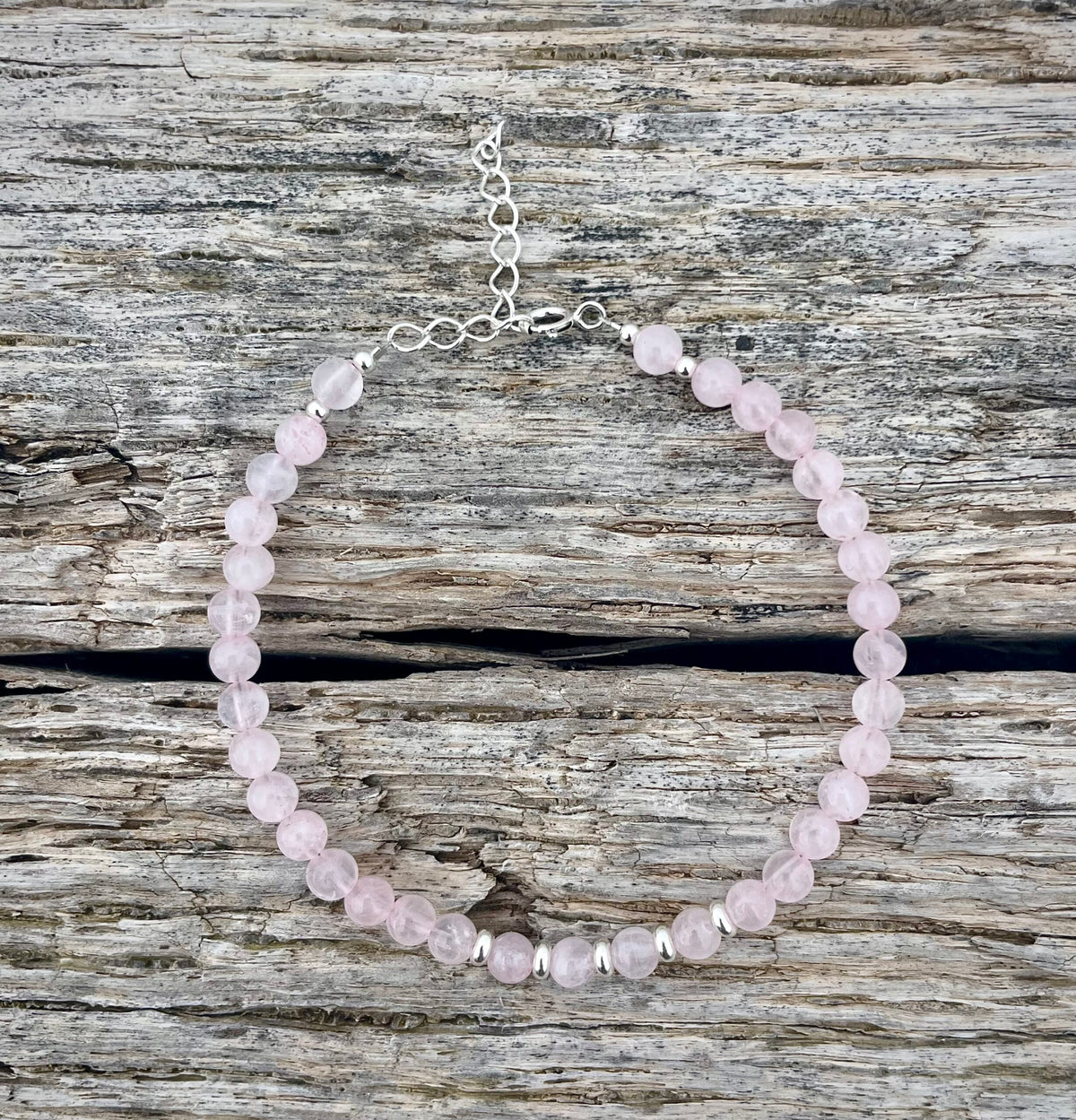 Harbour Rose Quartz & Sterling Silver Bracelet image 1