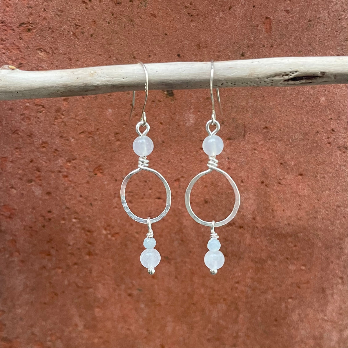 Stillwater Moonstone & Aquamarine Earrings image 1