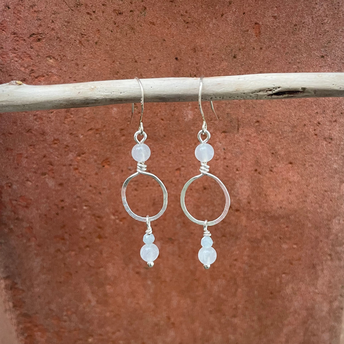 Stillwater Moonstone & Aquamarine Earrings image 2