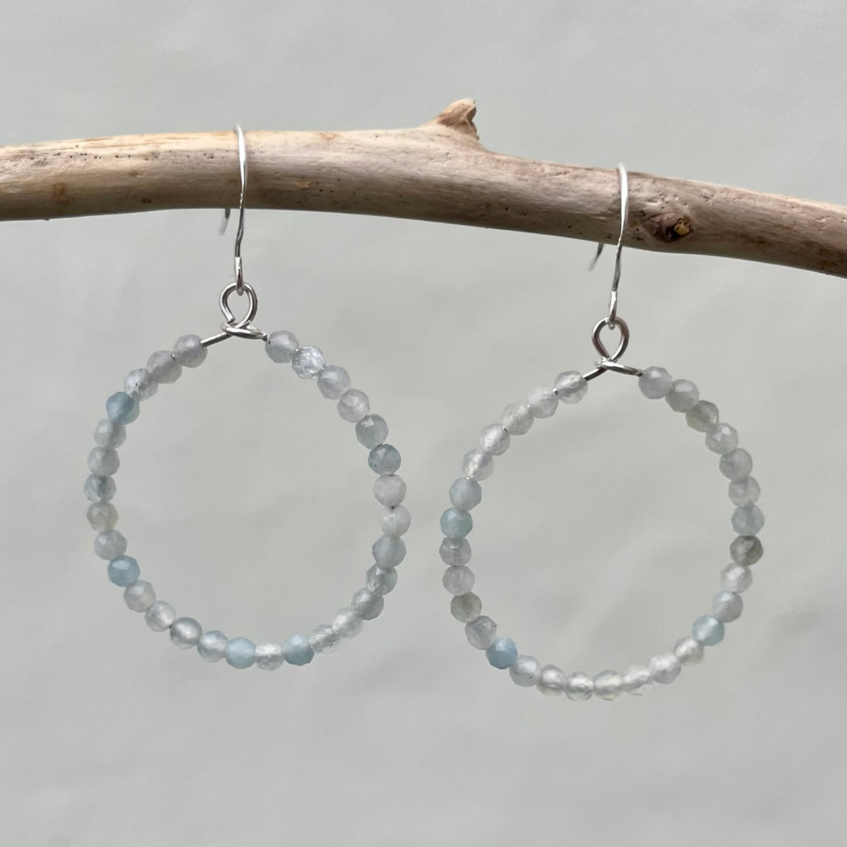 Sea Mist Aquamarine Hoops image 1