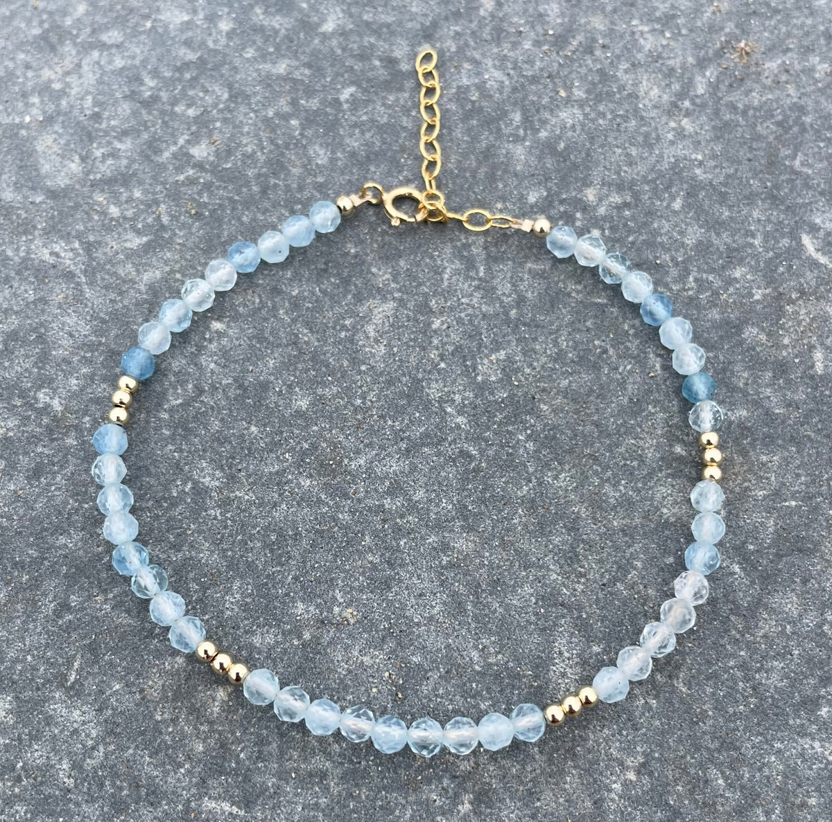 Marea Aquamarine Bracelet – Gold Filled image 2