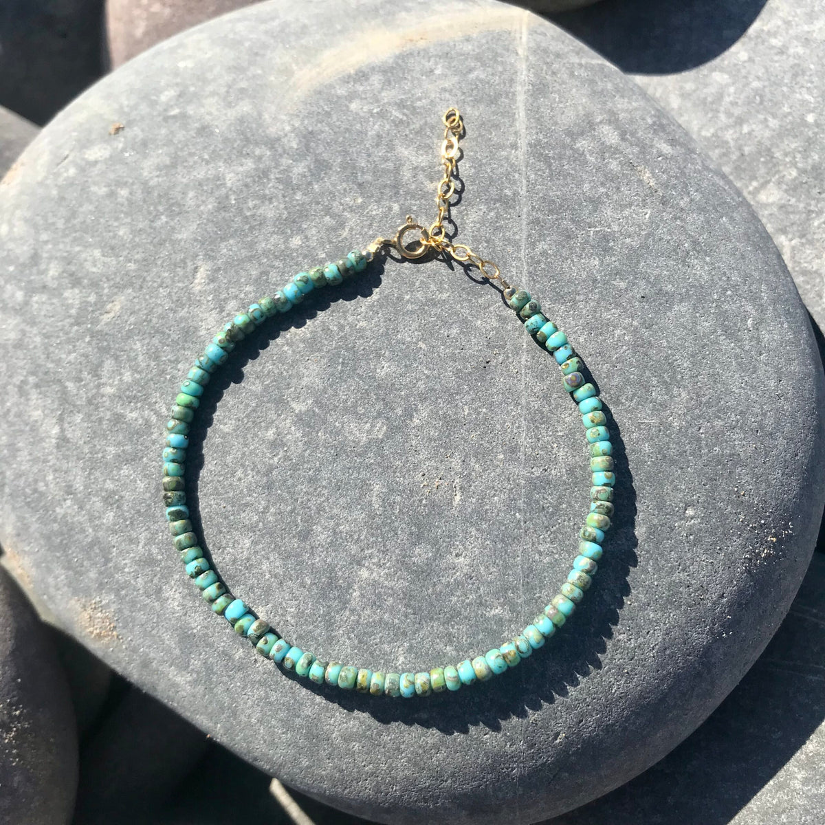 Seafoam Drift Miyuki Beaded Bracelet - Gold Filled image 2
