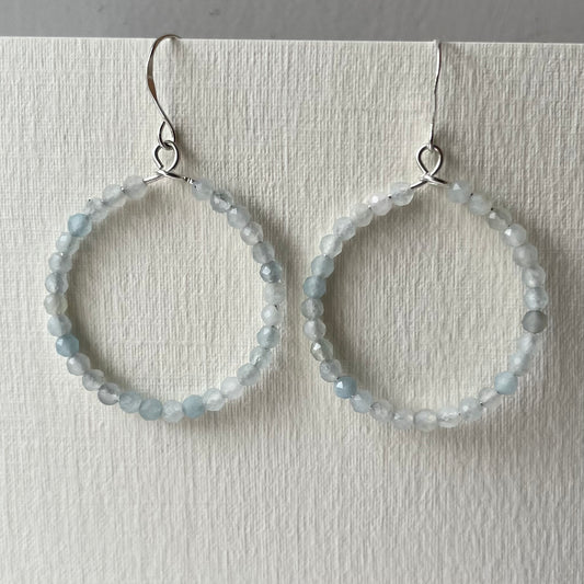 Sea Mist Aquamarine Hoops image 0