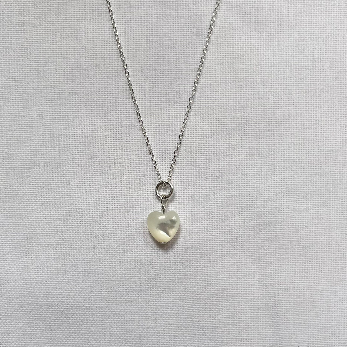 Mother of Pearl Heart Necklace image 2