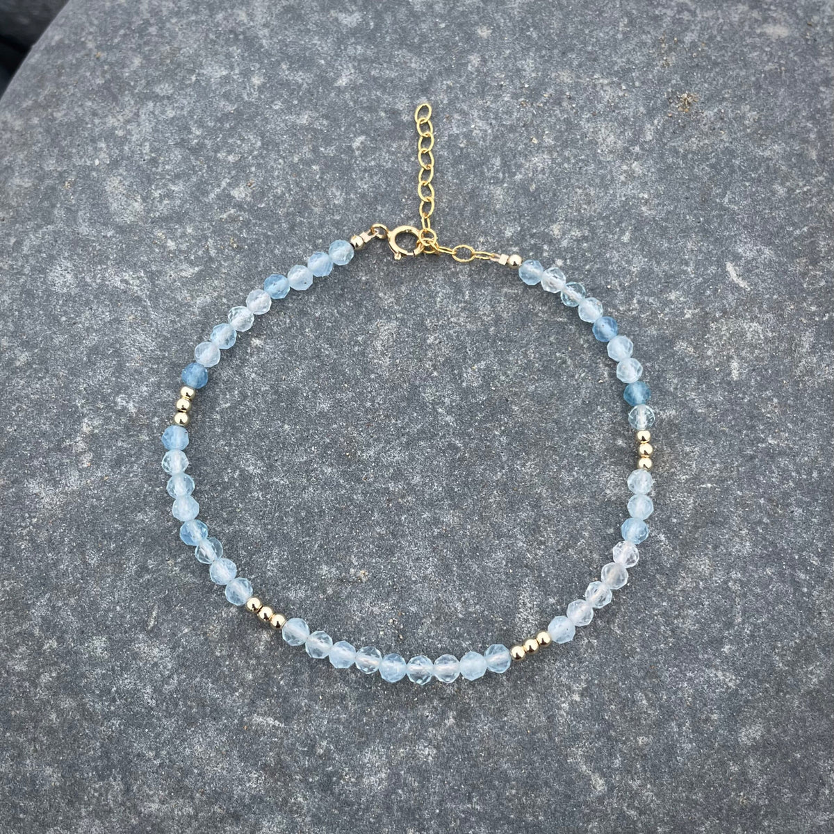 Marea Aquamarine Bracelet – Gold Filled image 3
