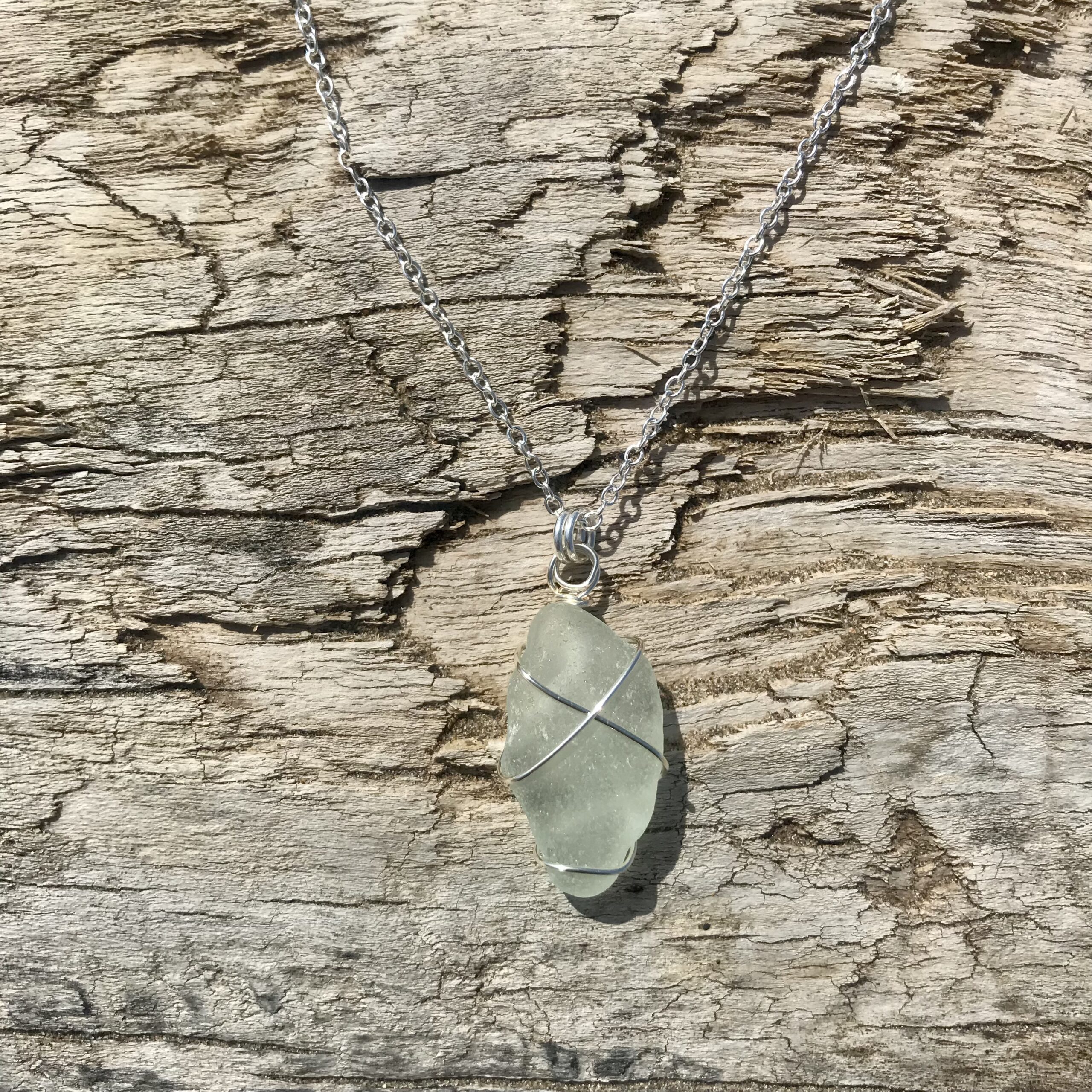 Ocean Mist Sea Glass Necklace.